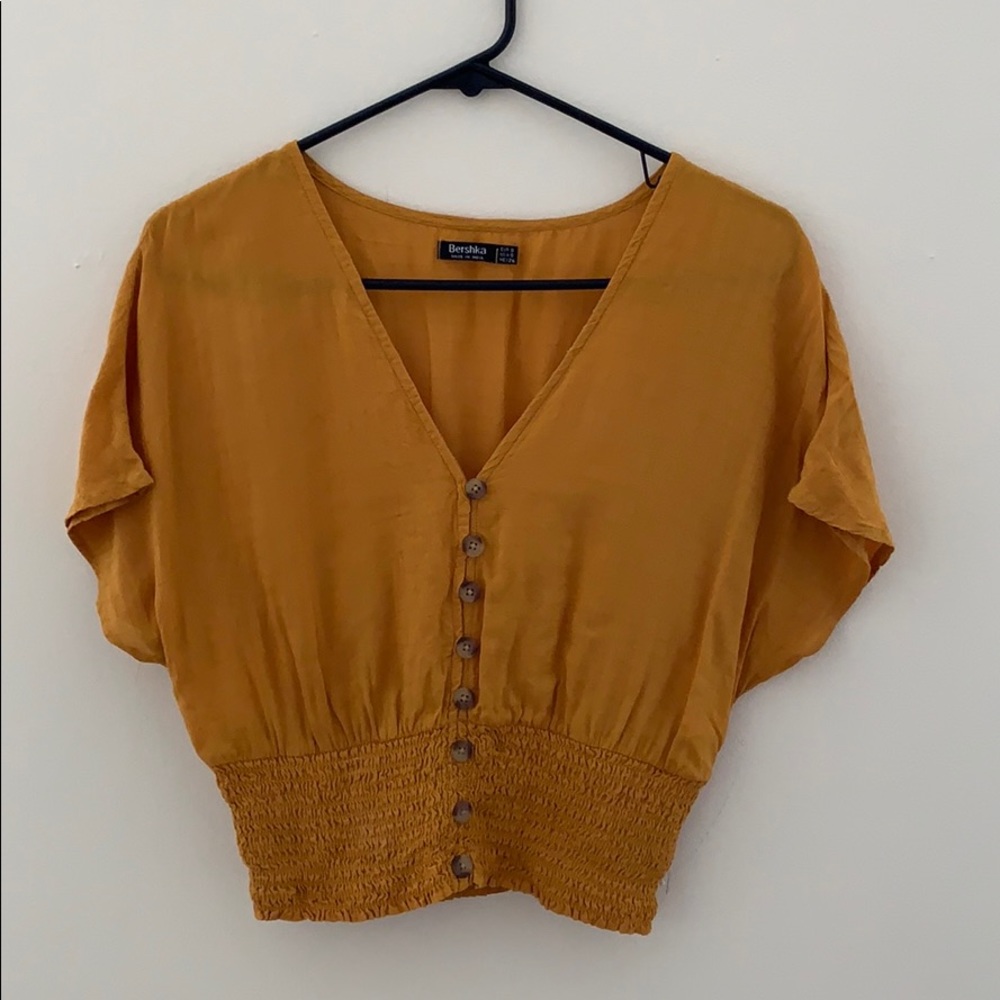 Bershka Button Short Sleeve Top